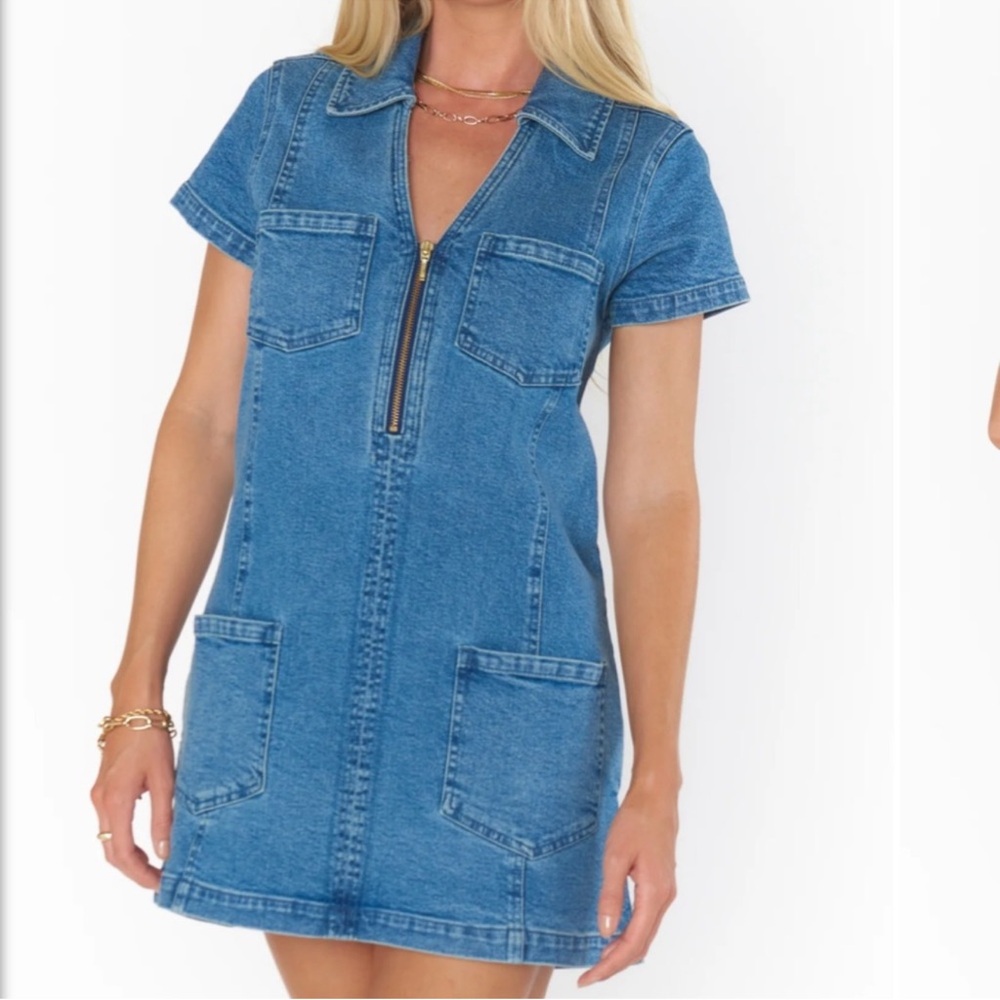 Show Me Your MuMu Blue Denim Dress